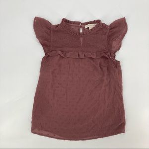 Monteau Los Angeles Ruffle Sleeveless Top - Small